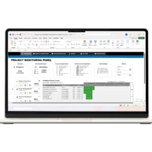 Project Management Excel template with action plans for efficient task tracking