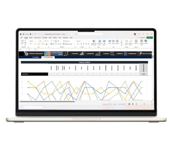 Business Plan Excel template for small business planning and growth