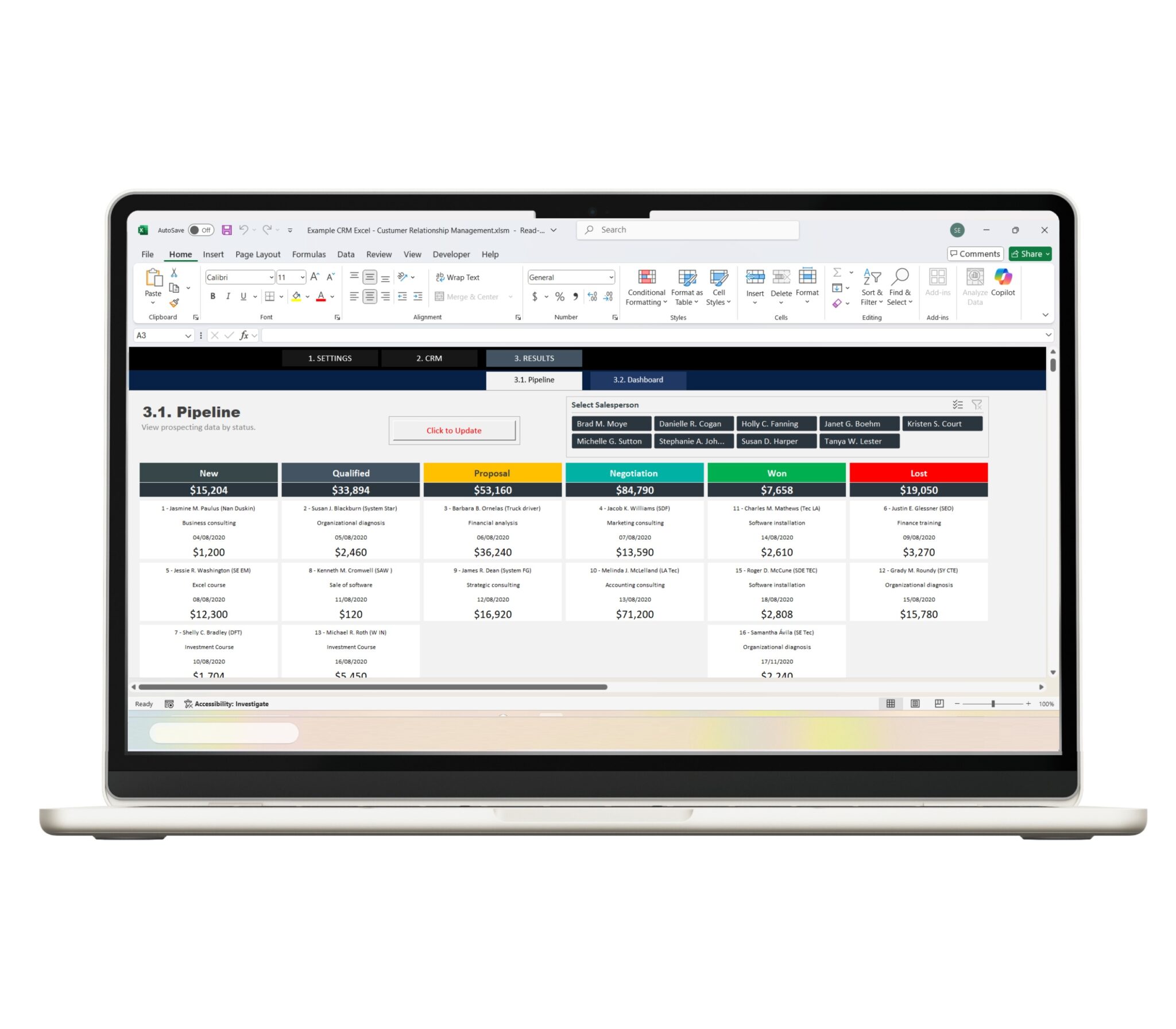 CRM Template Excel | Customer Relationship Management Excel | Excel ...