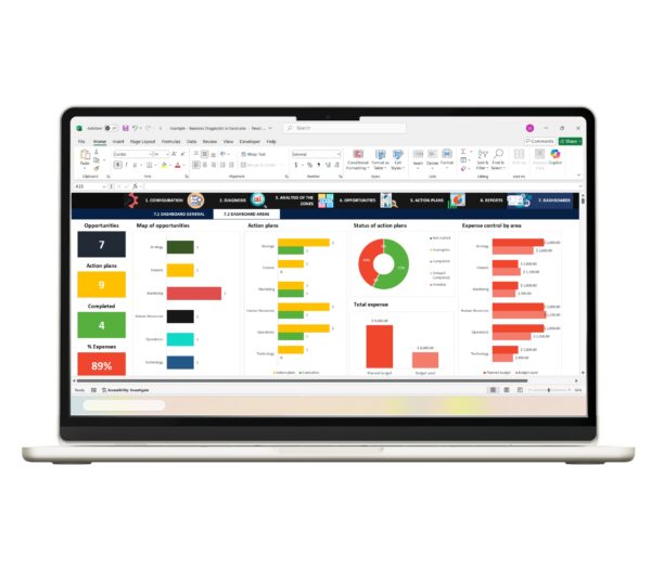 Business diagnostic chart in Excel