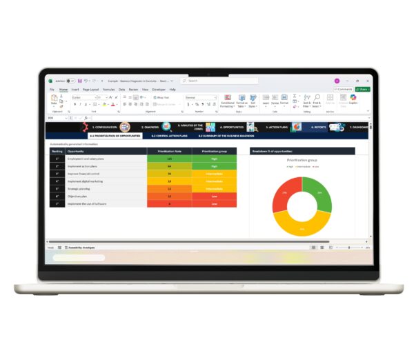Business diagnostic workflow in Excel