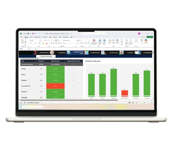 Business diagnostic tool in Excel workbook