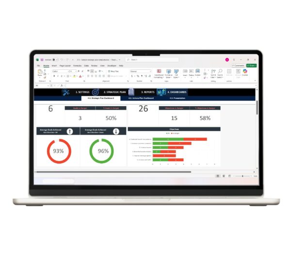 Downloadable Excel Template for Strategic Planning and Action Steps