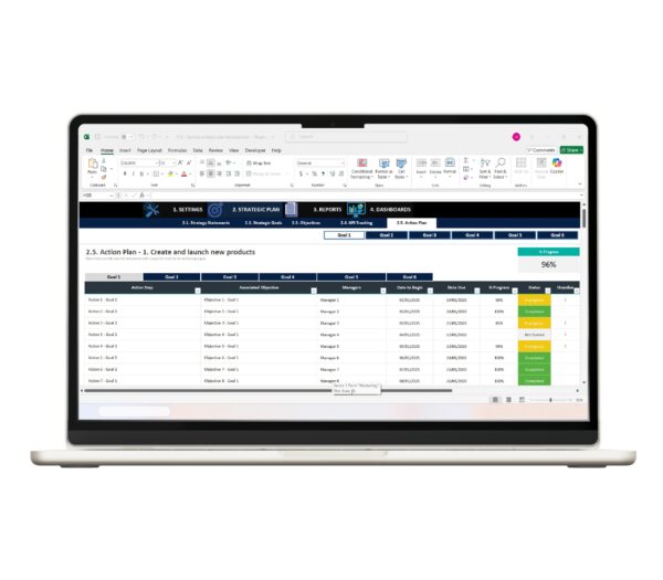 Step-by-step Strategic Planning in Excel for Effective Action Management