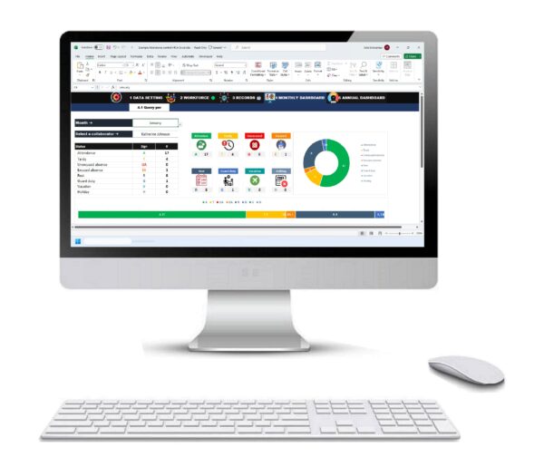 Attendance control in excel 2