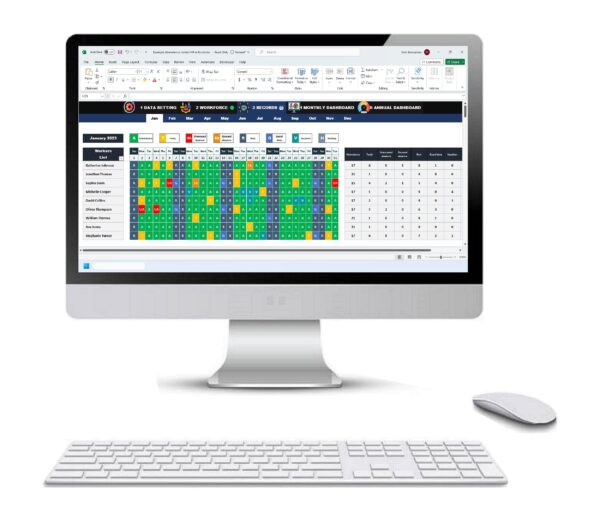 Attendance control in excel 3