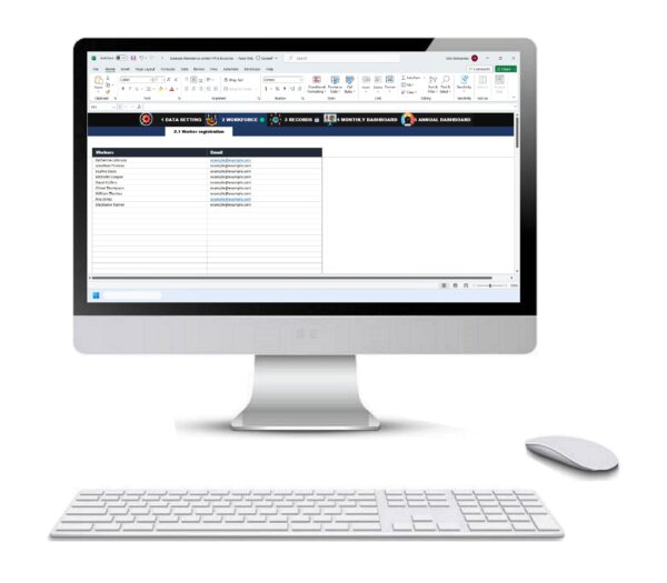 Attendance control in excel 6