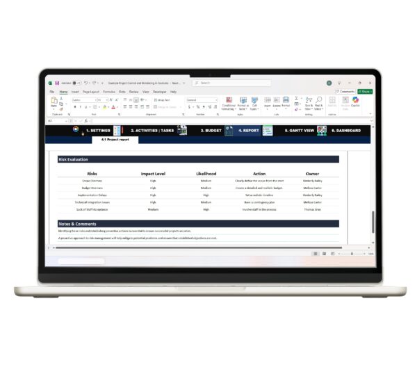 Budget control spreadsheet in Excel