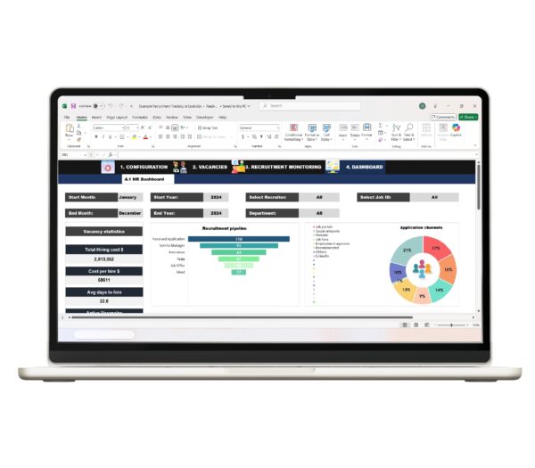 Excel Recruitment Tracker Dashboard