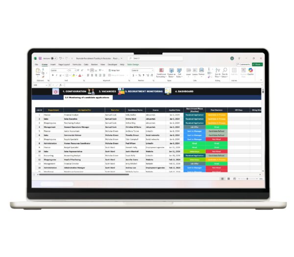 Excel Recruitment Tracking Template