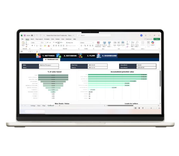 Downloadable Excel Sales Funnel Template