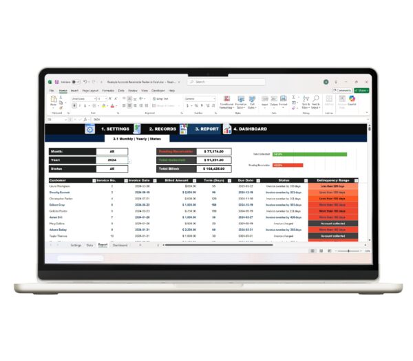 Accounts Receivable Tracker in Excel | Accounts Receivable Excel Spreadsheet