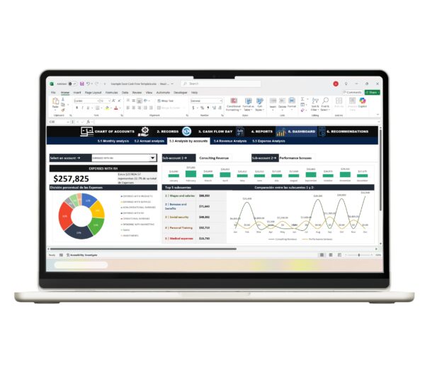 Cash flow tracker template in Excel format
