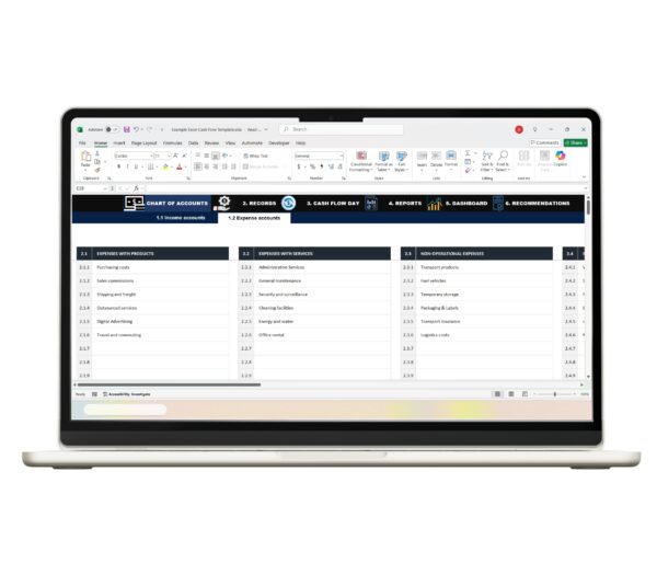 Excel cash flow forecasting sheet template