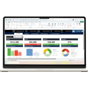 Financial dashboard in Excel for businesses