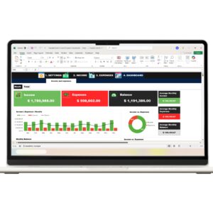 Excel spreadsheet for tracking income and expenses