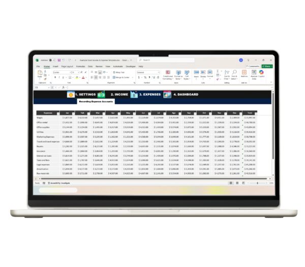 Excel budget template for income and expense reports