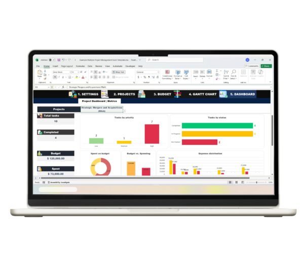 Excel management template for many projects