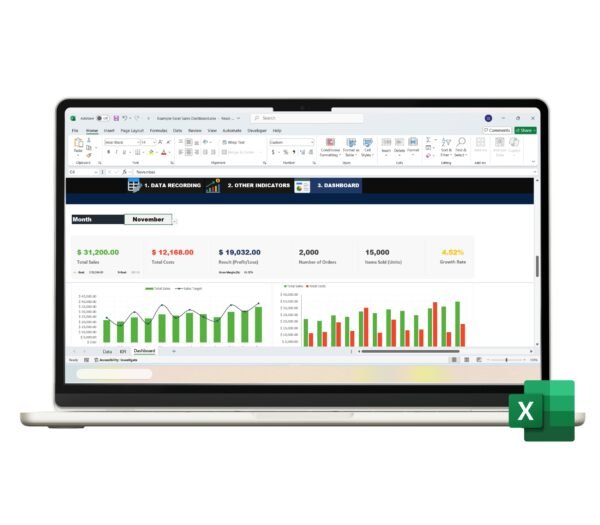 Interactive Excel dashboard for sales tracking